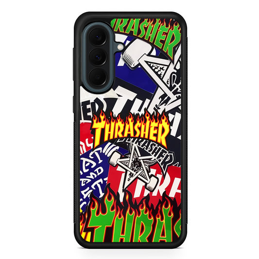 Thrasher Sticker Flat Samsung Galaxy A37 Case | Samsung Galaxy A37 Rubber Phone Case