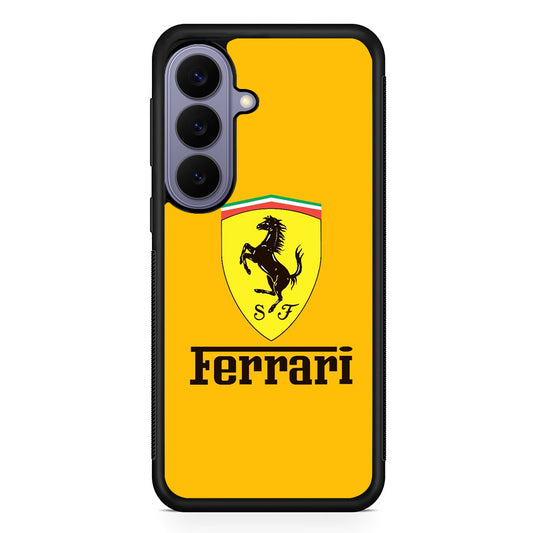 Ferrari Yellow Backdrop Samsung Galaxy S26 Case | Slim Protective Rubber Case for Samsung S26