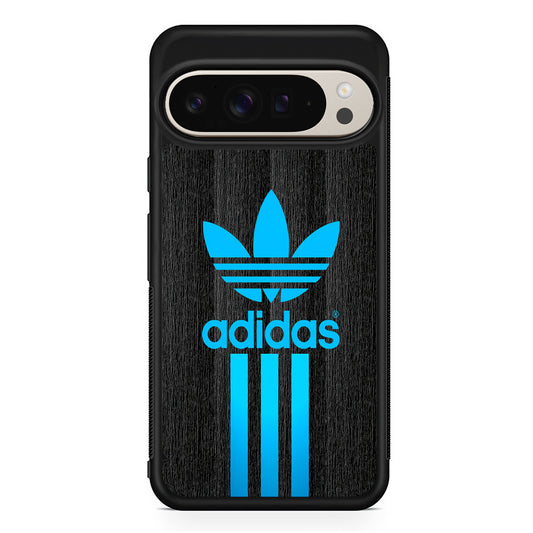 Adidas Glowing Blue Google Pixel 9 Pro Case | Slim Protective Cover