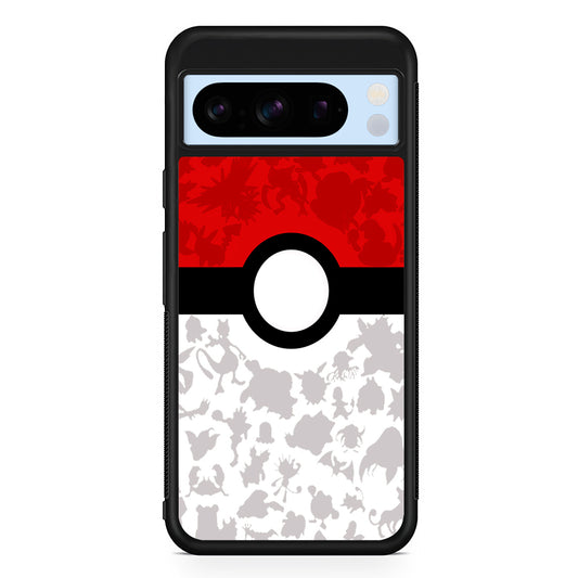 Pokemon Ball Silhouette Google Pixel 8 Pro Case | Slim Rubber Case for Google Pixel 8 Pro