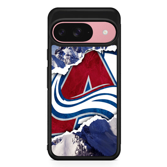 NHL Colorado Avalanche Mountains Google Pixel 9 Case | Google Pixel 9 Protective Rubber Case