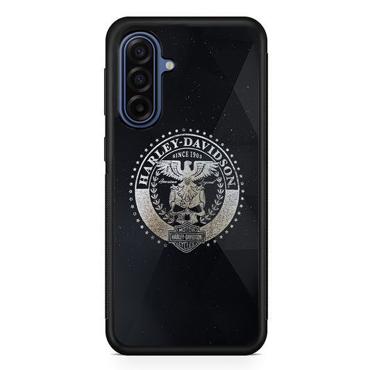 Harley Davidson Silver Emblem Samsung Galaxy A17 Case | Samsung Galaxy A17 Protective Rubber Case
