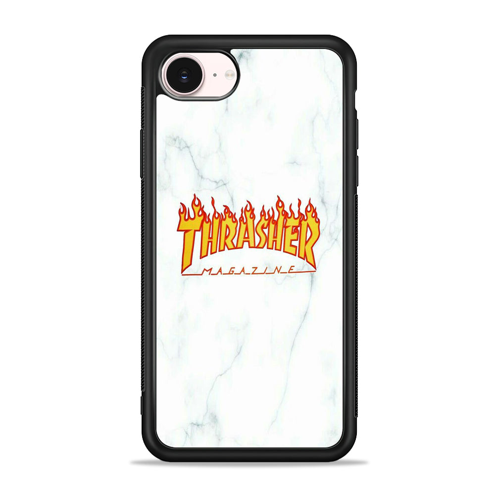 Thrasher White Marble iPhone 17e Case - Silicone Case