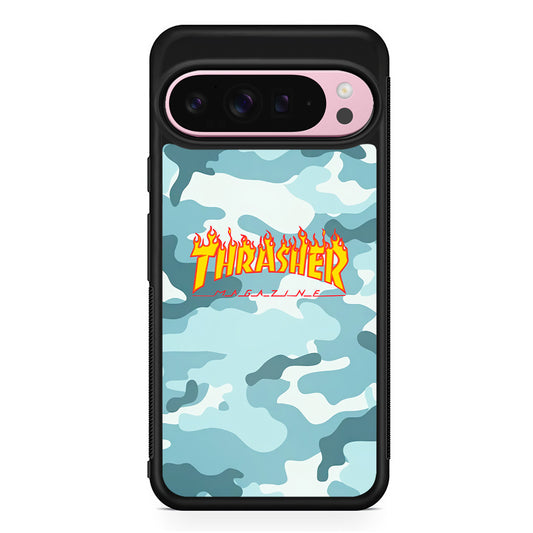 Thrasher Camo Light Blue Google Pixel 9 Pro XL Case | Protective Cover