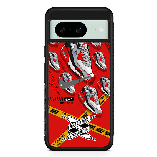 Nike Laced Up The Shoes Google Pixel 8 Case | Slim Rubber Case for Google Pixel 8
