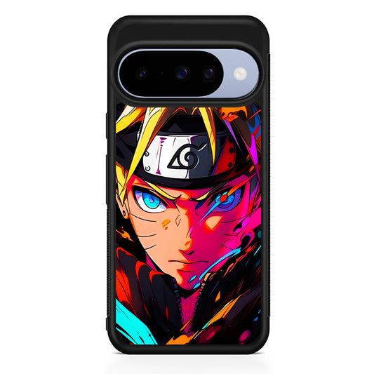 Naruto Uzumaki Colorful Art Google Pixel 10 Case | Google Pixel 10 Rubber Protective Case