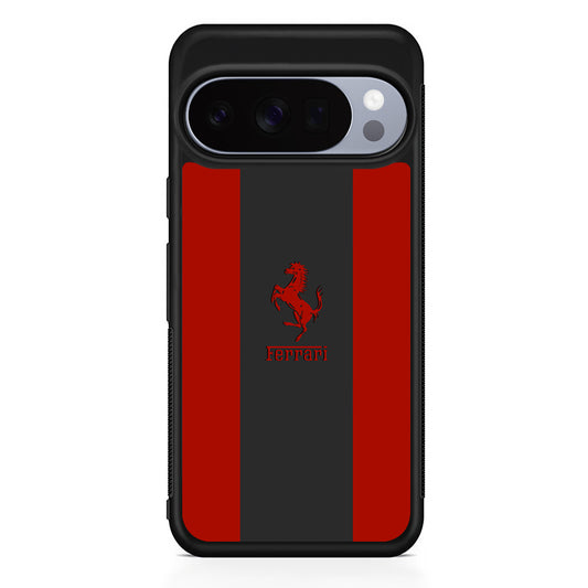 Ferrari Silhouette of Signature Google Pixel 10 Pro Case | Slim Google Pixel 10 Pro Rubber Case