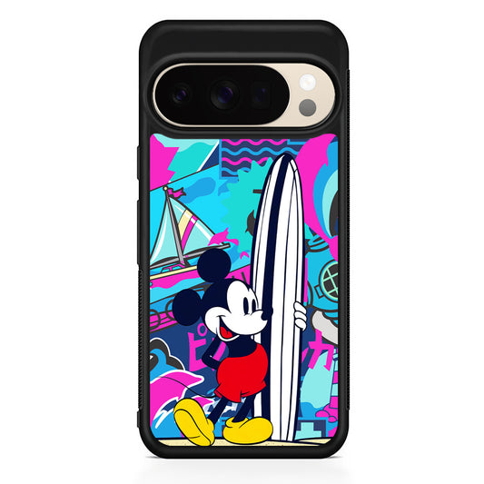 Mickey Mouse Surf Board Google Pixel 10 Pro XL Case | Slim Google Pixel 10 Pro XL Protective Case