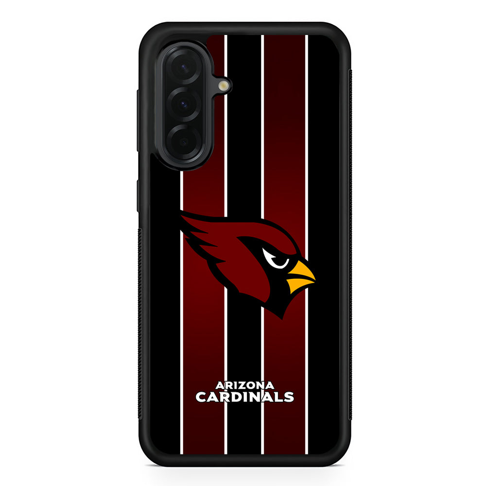 NFL Arizona Cardinals Strike Line Samsung Galaxy A36 Case | Protective Rubber Cover