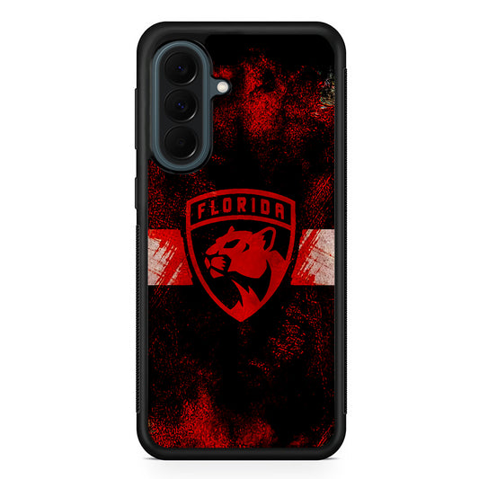 NHL Florida Panthers Abstract Samsung Galaxy A37 Case | Samsung Galaxy A37 Rubber Phone Case