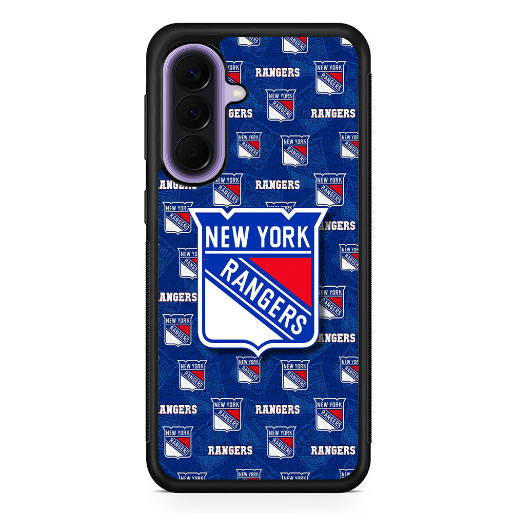 NHL New York Rangers Pattern Samsung Galaxy A57 Case | Slim Samsung Galaxy A57 Rubber Case