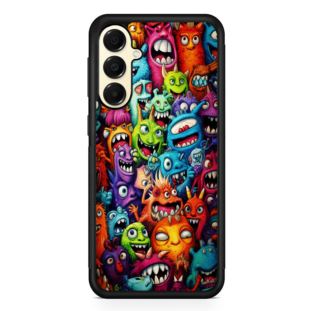 A Lot of Monsters Doodle Samsung Galaxy A16 Case | Slim Rubber Samsung Galaxy A16 Case