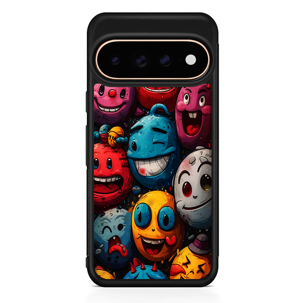 Colorful Funny Emoticons Doodle Google Pixel 11 Pro Case - Stylish Protective Phone Case