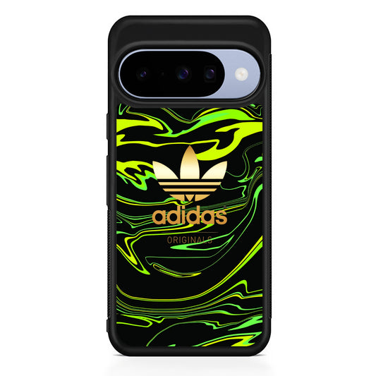 Adidas Green Moss Line Google Pixel 10 Case | Google Pixel 10 Rubber Protective Case