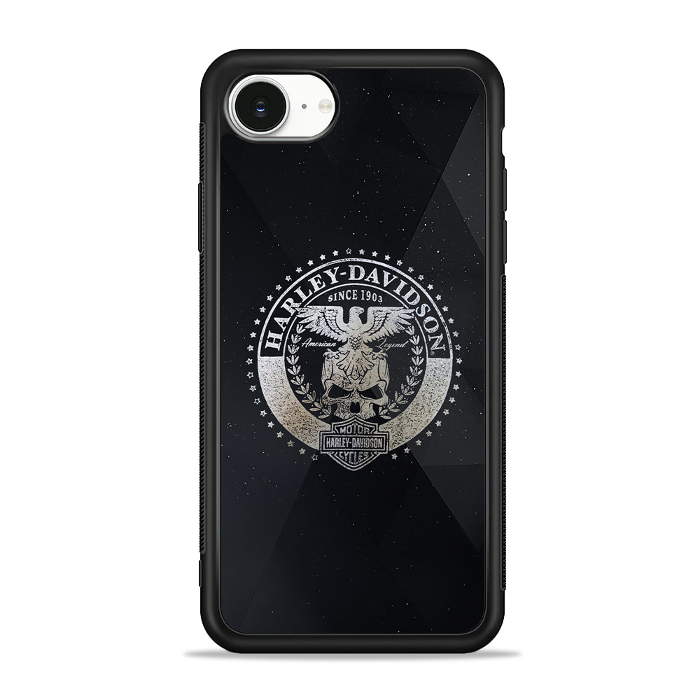 Harley Davidson Silver Emblem iPhone 16e Case - Slim Silicone Case
