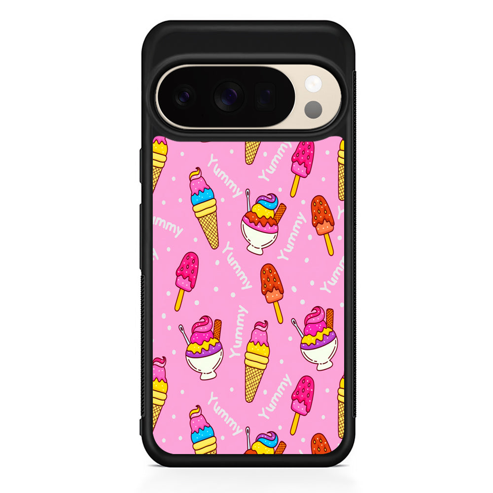 Ice Cream Doodle Yummy Google Pixel 10 Pro XL Case | Slim Google Pixel 10 Pro XL Protective Case