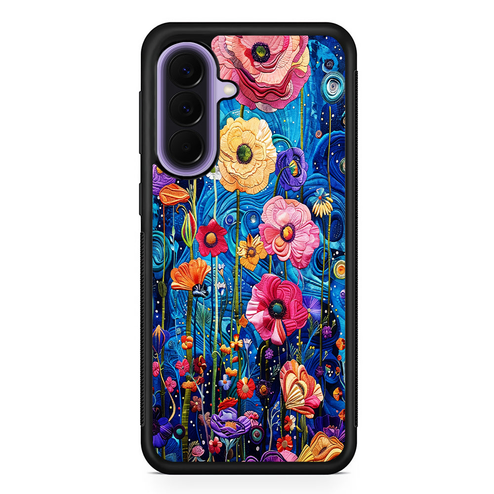 Painting of Flowers with a Blue Sky Samsung Galaxy A57 Case | Slim Samsung Galaxy A57 Rubber Case