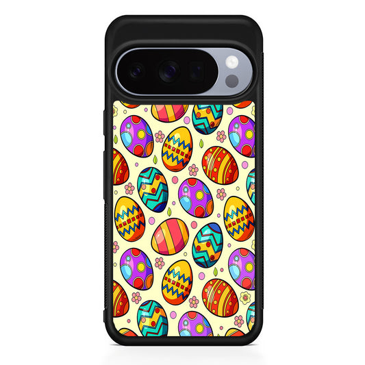 Easter Eggs Colorful Pattern Google Pixel 10 Pro Case | Slim Google Pixel 10 Pro Rubber Case