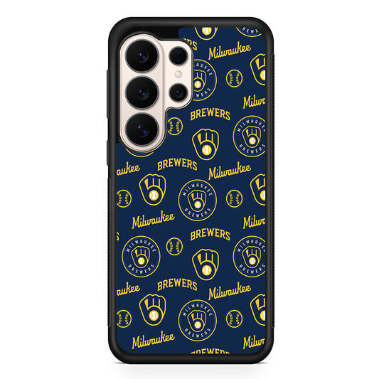 MLB Milwaukee Brewers Pattern Samsung Galaxy S26 Ultra Case | Slim Protective Case for Samsung Galaxy S26 Ultra