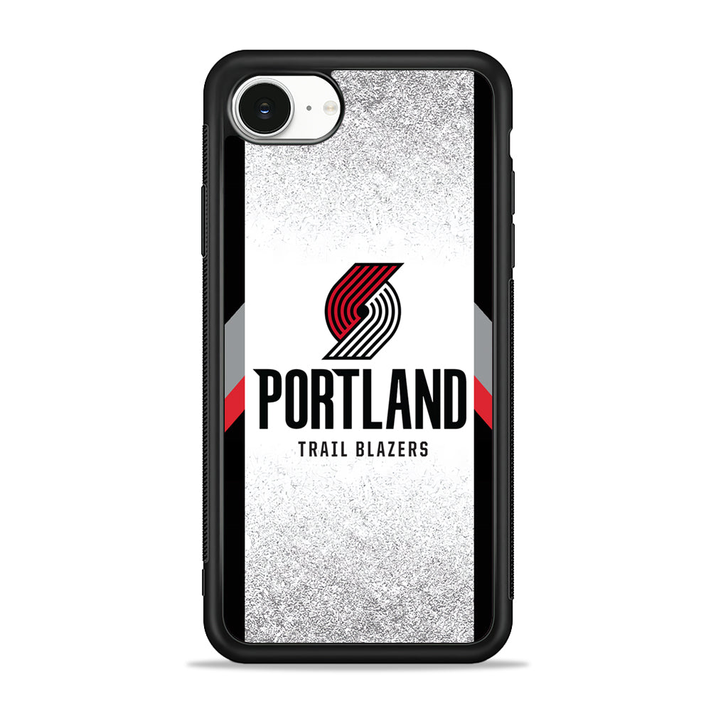 NBA Portland Trail Blazers Silver iPhone 16e Case | Protective Phone Cover