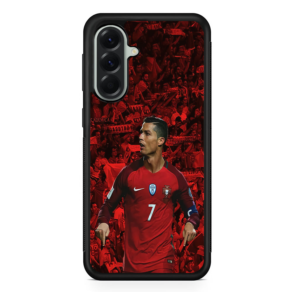 Cristiano Ronaldo Portugal Samsung Galaxy A56 Case | Samsung Galaxy A56 Protective Rubber Case