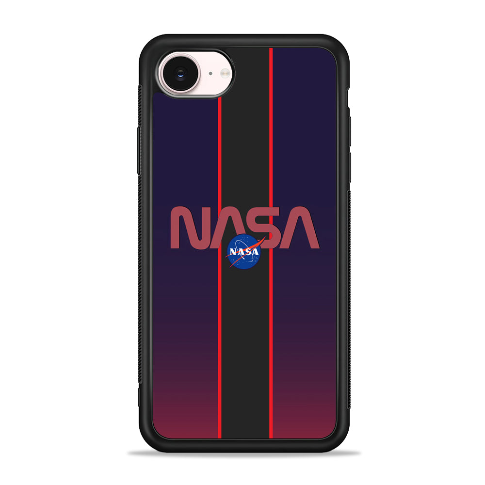Nasa Stripe Line Red iPhone 17e Case - Silicone Case
