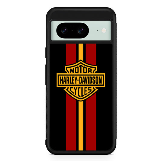 Harley Davidson Red Stripe Emblem Google Pixel 8 Case | Slim Rubber Case for Google Pixel 8