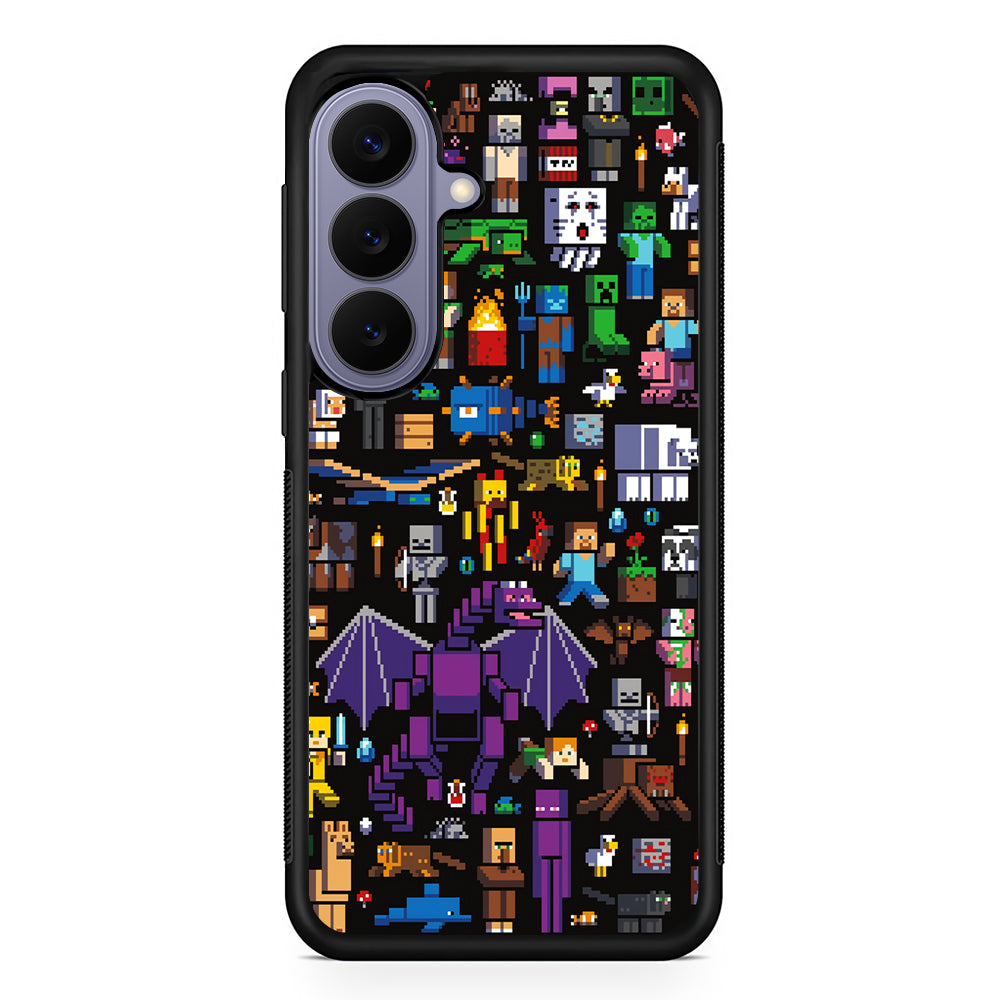 Minicraft All Characters Samsung Galaxy S26 Case | Durable Rubber Case for Samsung Galaxy S26