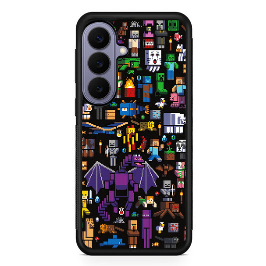 Minicraft All Characters Samsung Galaxy S26 Case | Durable Rubber Case for Samsung Galaxy S26