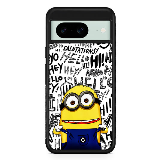 Minions Hail Word Google Pixel 8 Case | Durable Protective Cover for Google Pixel 8