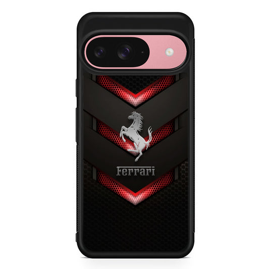 Ferrari Red Steam Google Pixel 9 Case | Google Pixel 9 Protective Rubber Case