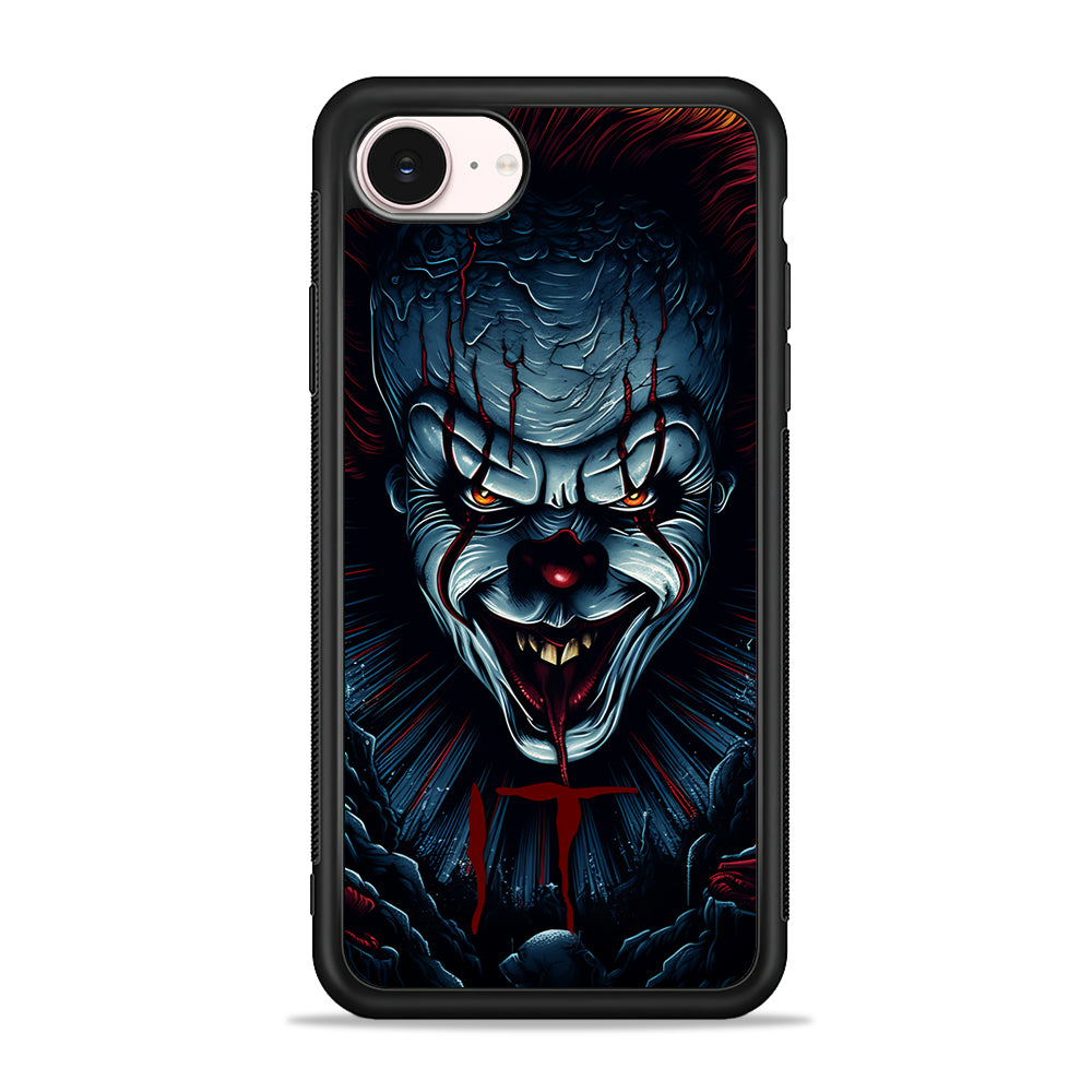 IT Clown Scary Face iPhone 17e Case - Silicone Case