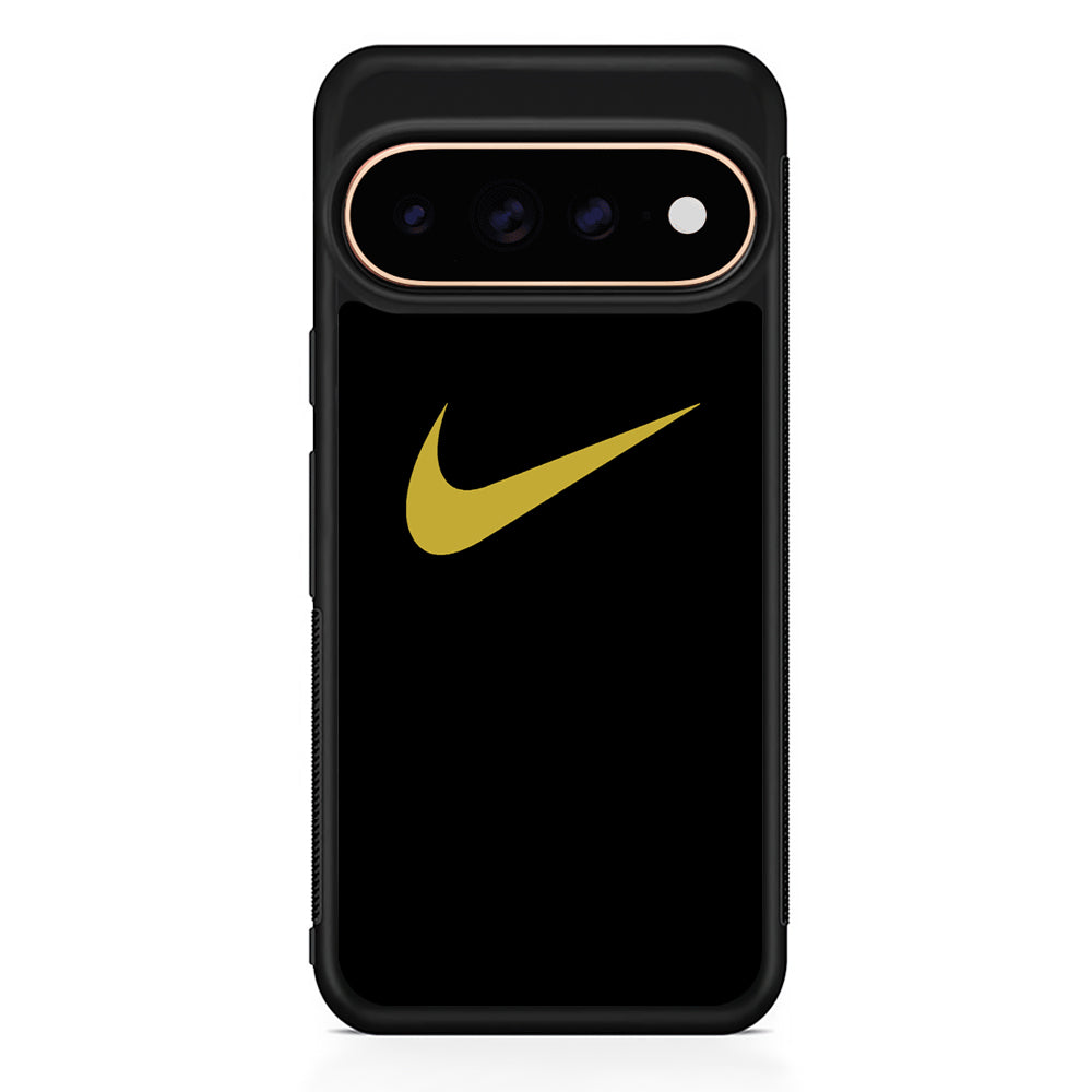 Nike Gold Logo Black Google Pixel 11 Pro Case - Stylish Protective Phone Case