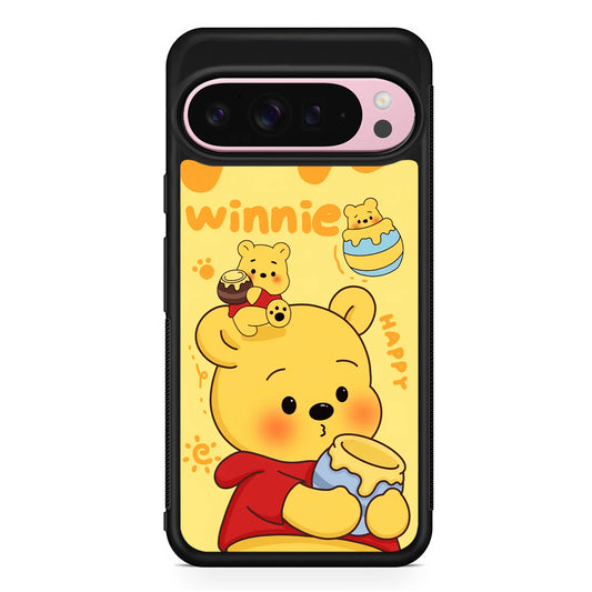 Cute Winnie The Pooh Happy Google Pixel 9 Pro XL Case | Protective Cover