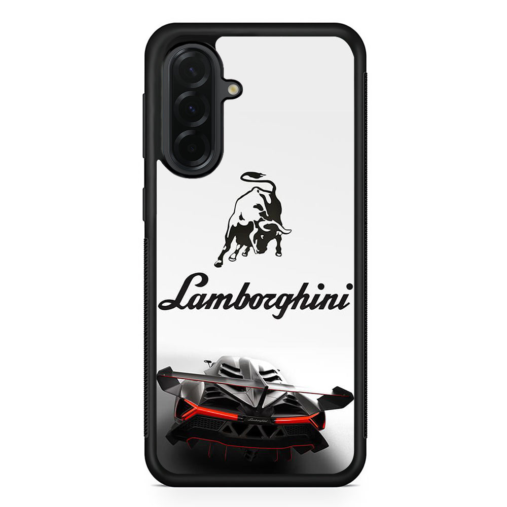 Lamborghini White Logo Car Samsung Galaxy A36 Case | Slim Samsung Galaxy A36 Protective Case