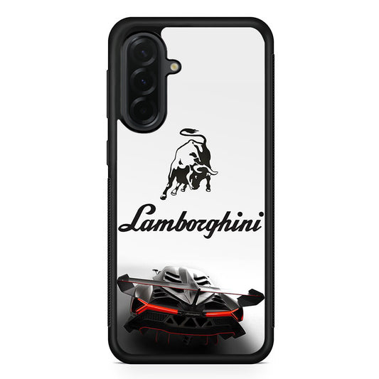 Lamborghini White Logo Car Samsung Galaxy A36 Case | Slim Samsung Galaxy A36 Protective Case