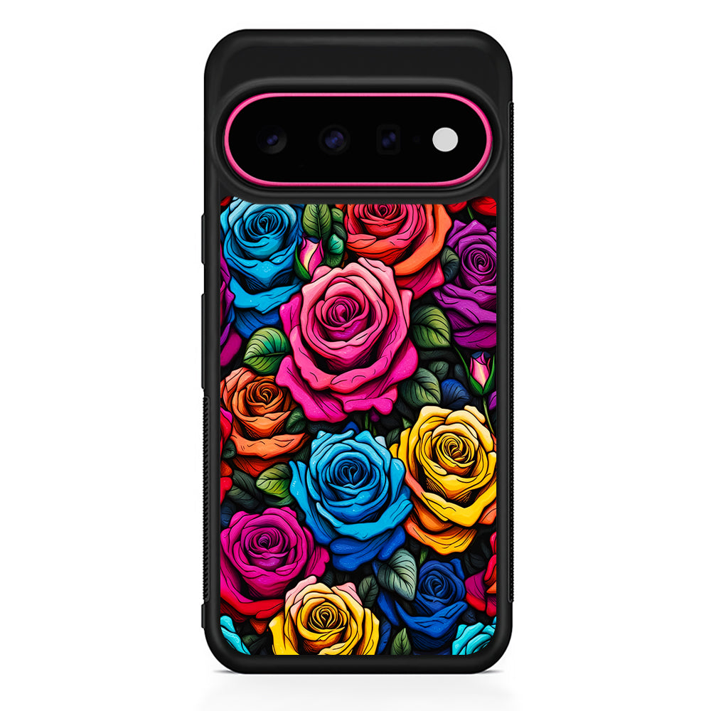 Colourful Roses Flowers Aesthetic Google Pixel 11 Case | Slim Shockproof Cover