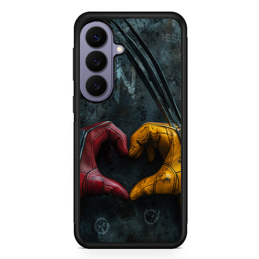 Deadpool and Wolverine Symbol of Love Samsung Galaxy S26 Case | Durable Rubber Case for Samsung Galaxy S26