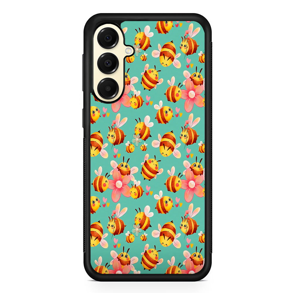 Cute Cartoon Honey Bees Samsung Galaxy A16 Case | Slim Rubber Samsung Galaxy A16 Case