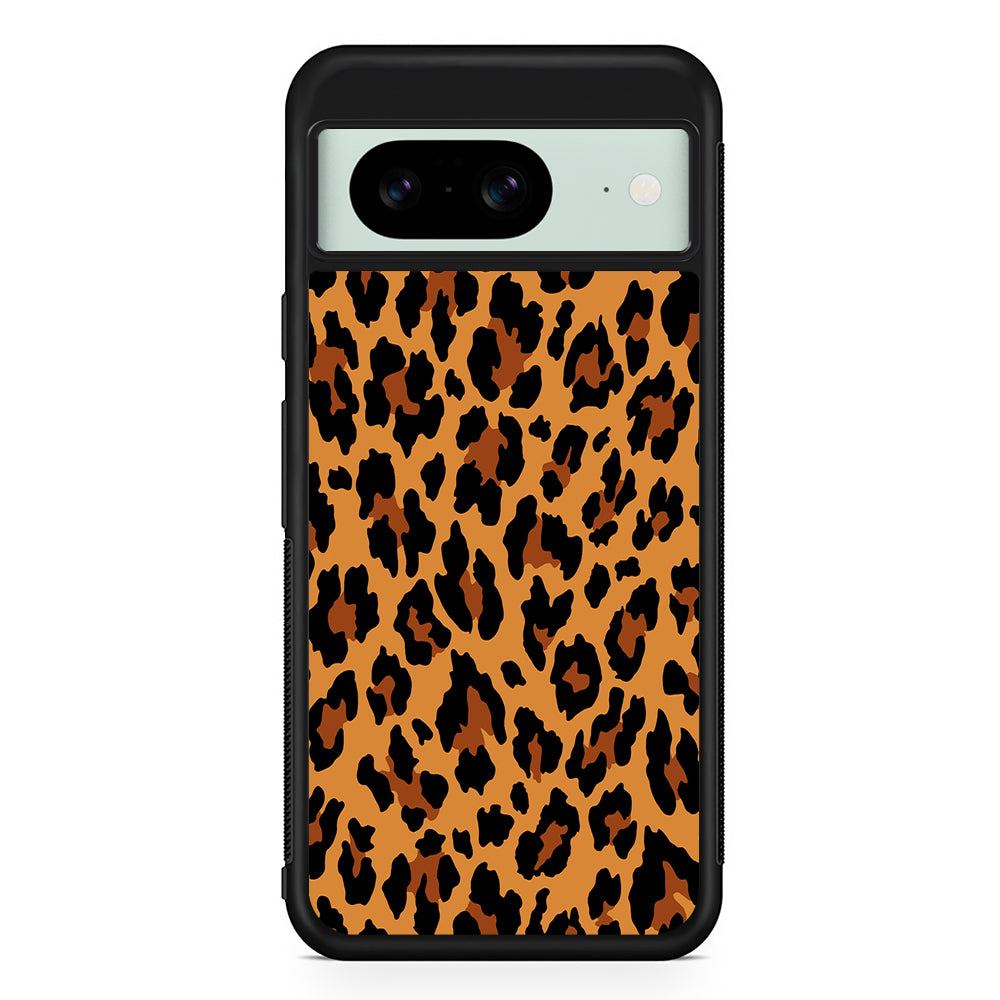 Brown Leopard Skin Pattern Google Pixel 8 Case | Durable Protective Cover for Google Pixel 8