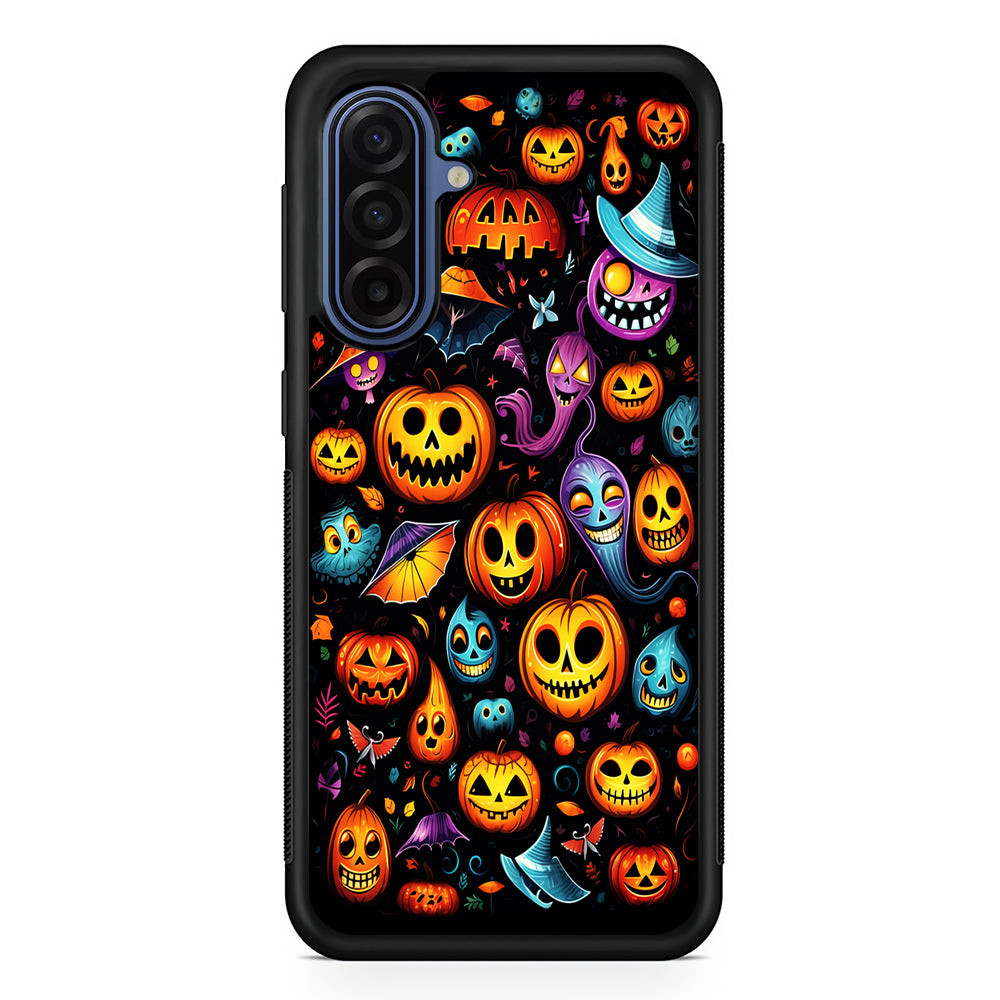 Halloween Pumpkins and Ghosts Samsung Galaxy A17 Case | Slim Protective Phone Cover