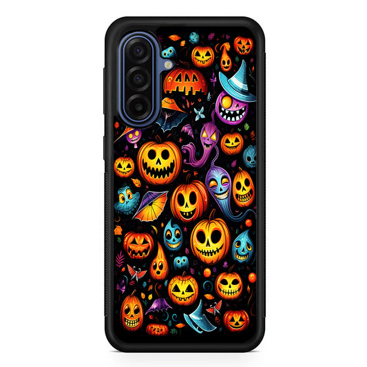 Halloween Pumpkins and Ghosts Samsung Galaxy A17 Case | Slim Protective Phone Cover