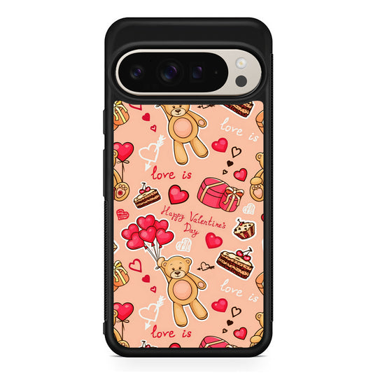 Valentine’s Day with Teddy Bears Google Pixel 9 Pro Case | Slim Protective Cover