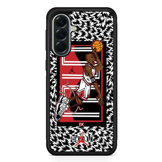 Air Jordan 23 Cartoon Signature Samsung Galaxy A56 Case | Samsung Galaxy A56 Rubber Protective Case