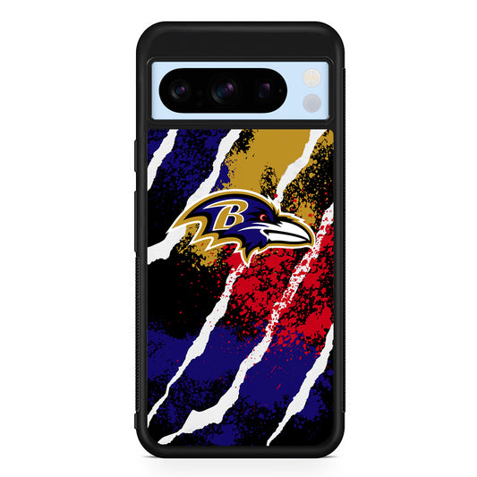 NFL Baltimore Ravens Color Spots Google Pixel 8 Pro Case | Slim Rubber Case for Google Pixel 8 Pro