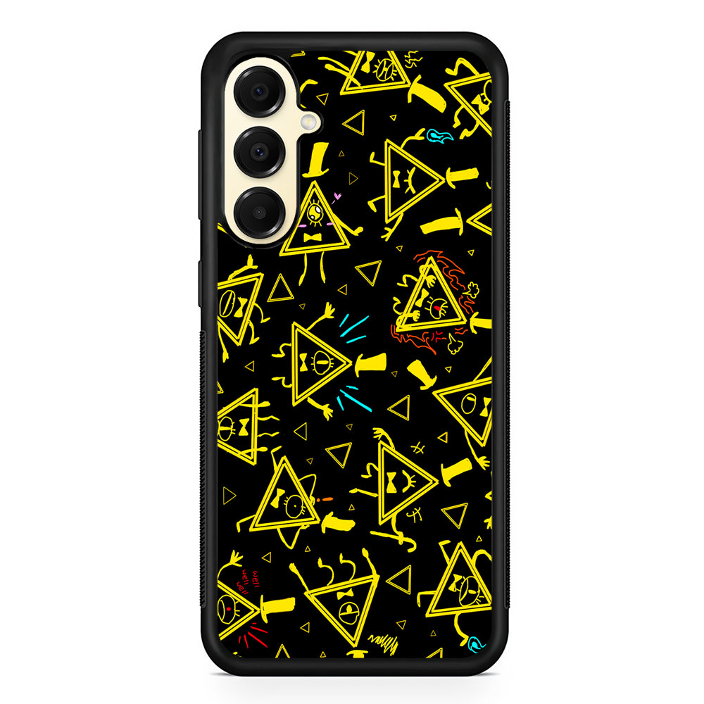 Bill Cipher Gravity Falls Doodle Samsung Galaxy A16 Case | Slim Rubber Samsung Galaxy A16 Case