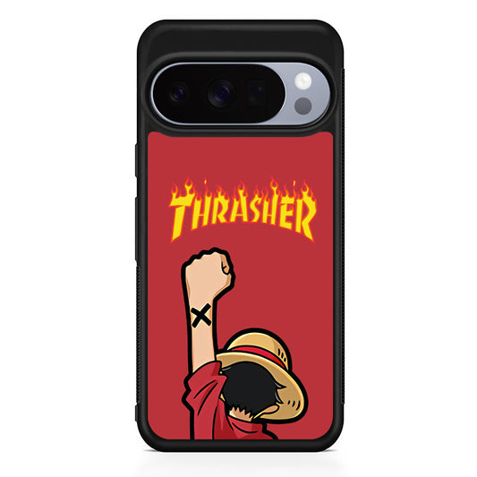 Thrasher Maroon Luffy Google Pixel 10 Pro Case | Protective Google Pixel 10 Pro Cover