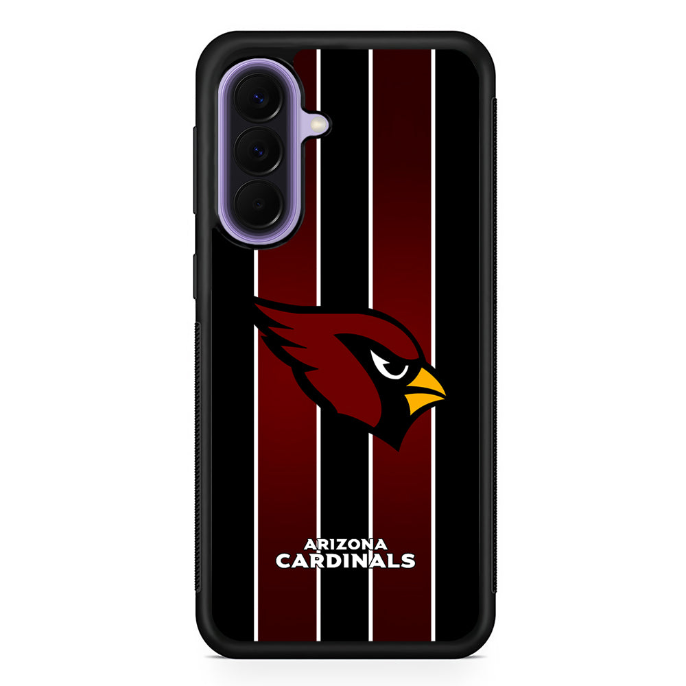 NFL Arizona Cardinals Strike Line Samsung Galaxy A57 Case | Slim Samsung Galaxy A57 Rubber Case
