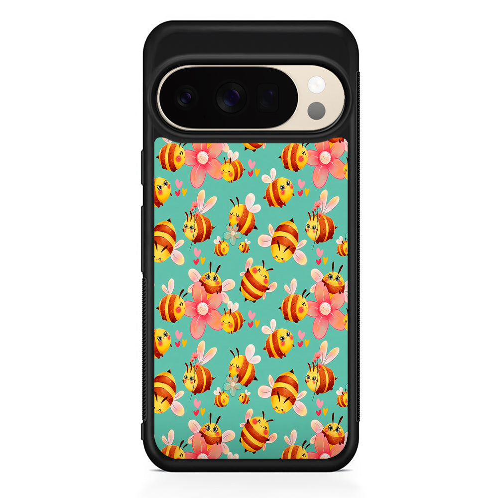 Cute Cartoon Honey Bees Google Pixel 10 Pro XL Case | Slim Google Pixel 10 Pro XL Protective Case