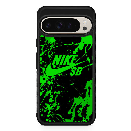 Nike Green Paint Splash Google Pixel 9 Pro Case | Slim Protective Cover